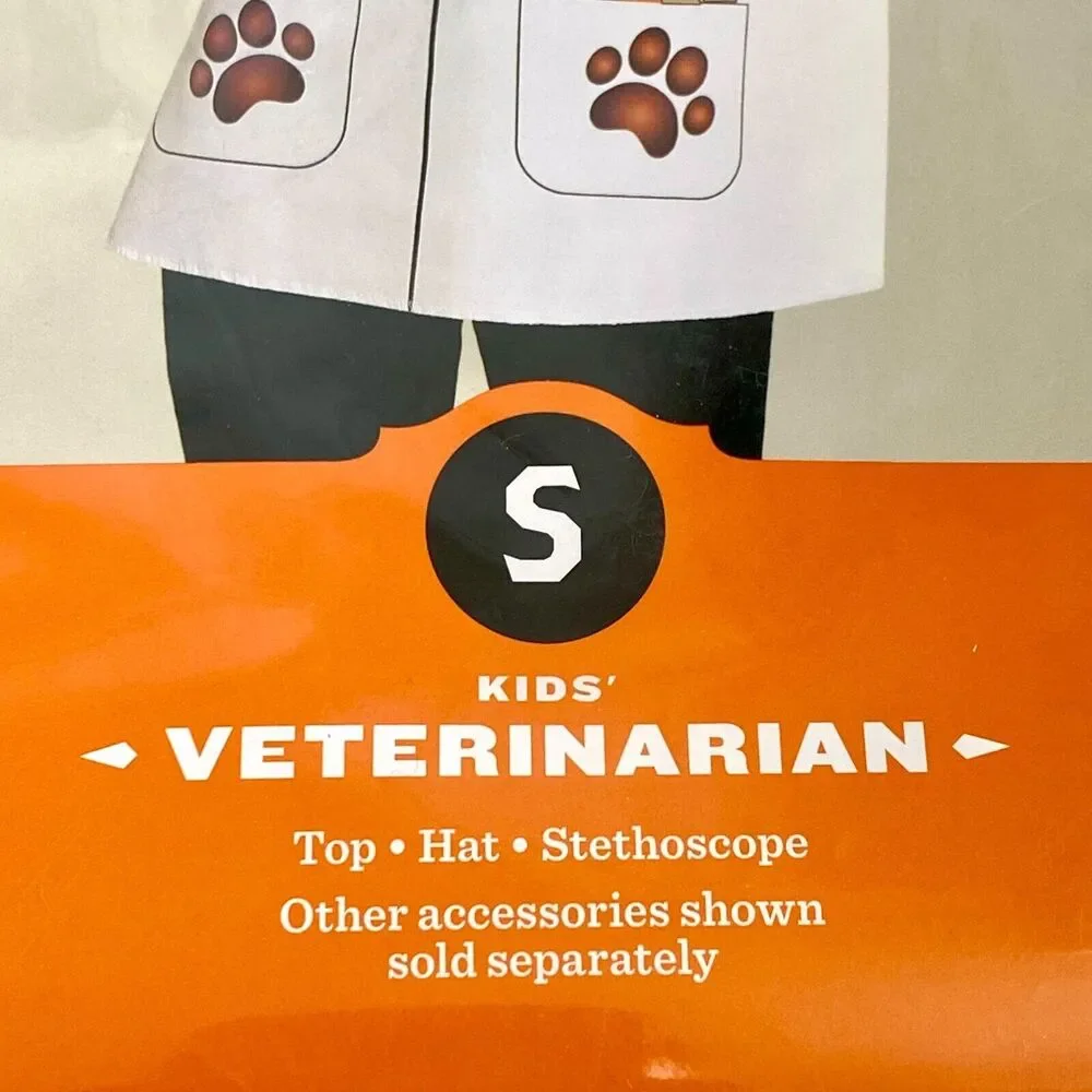 Kids Veterinarian Halloween Costume Vet Size Small 6-7 Doctor NEW
